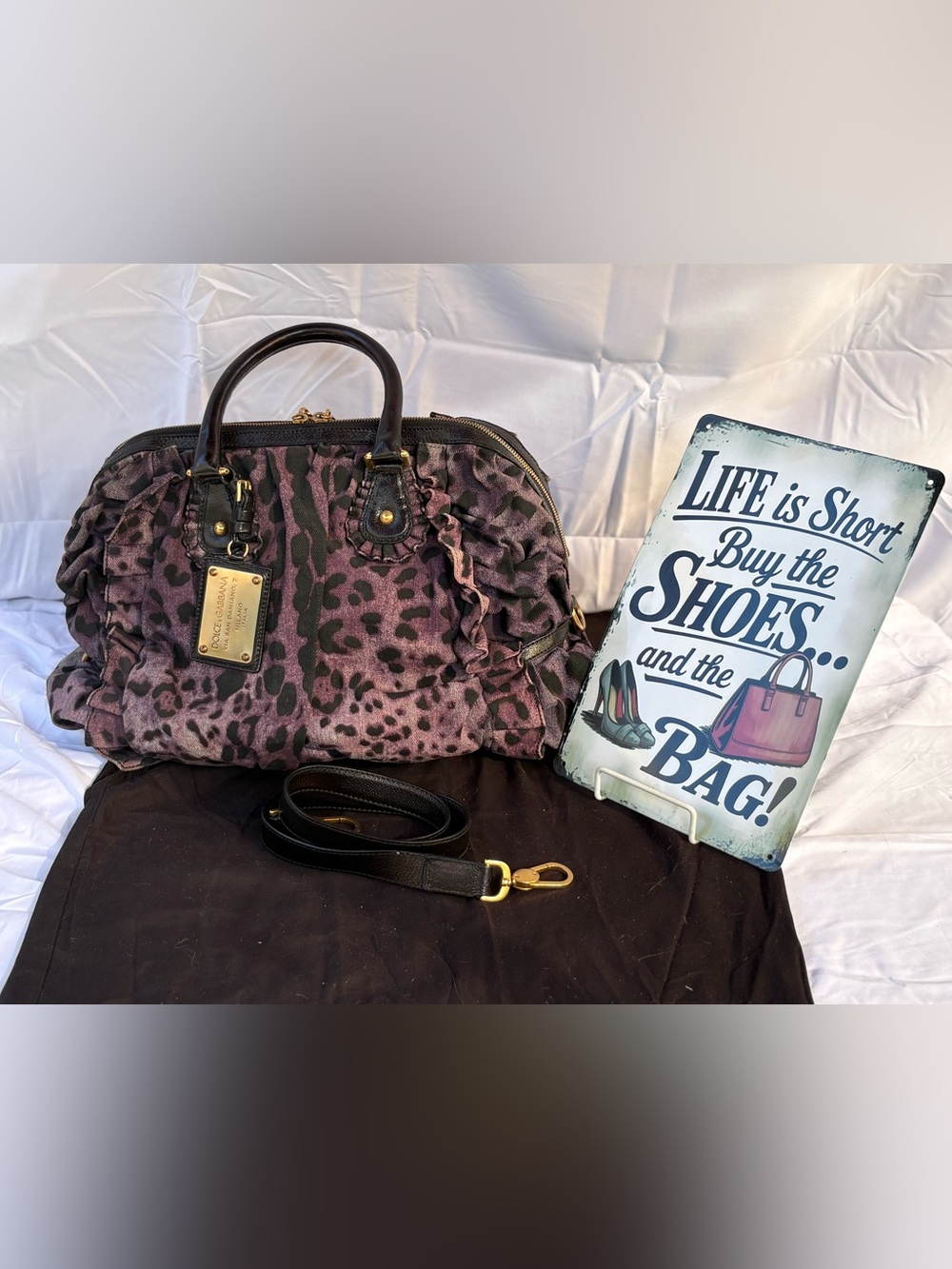 Dolce & Gabbana Miss Rouche leopard print denim.